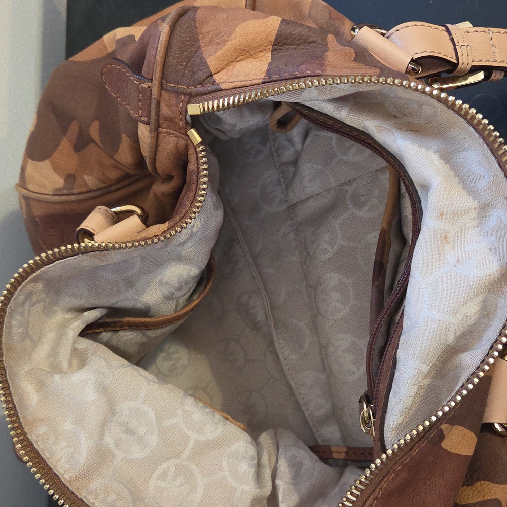 Michael Kors Camouflage Leather Shoulder Bag - Picture 6 of 10